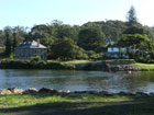 Kerikeri river meets the sea in the Stone Store Basin  